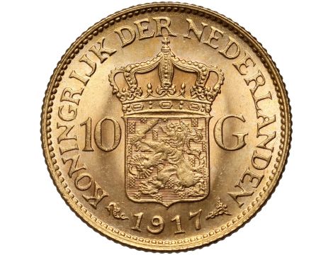 5416. Holandia, Wilhelmina, 10 guldenów 1917 - 2