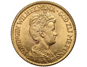5417. Holandia, Wilhelmina, 10 guldenów 1911