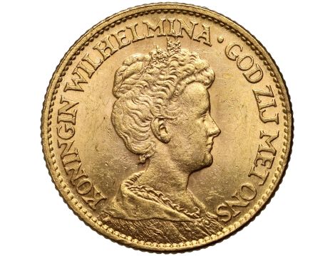 5417. Holandia, Wilhelmina, 10 guldenów 1911