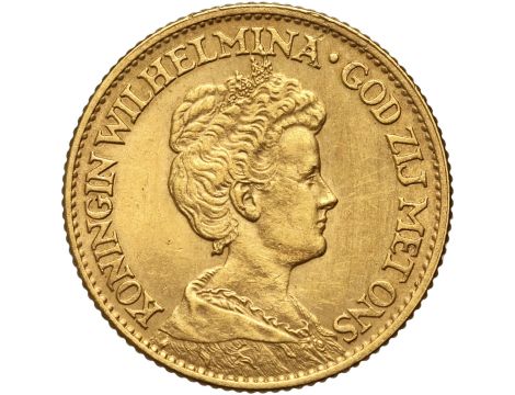 5418. Holandia, Wilhelmina, 10 guldenów 1912