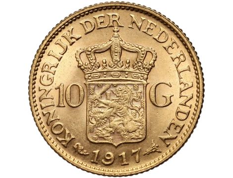 5419. Holandia, Wilhelmina, 10 guldenów 1917 - 2