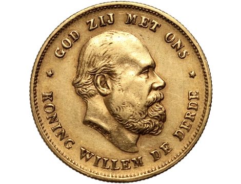 5420. Holandia, Wilhelm III, 10 guldenów 1875