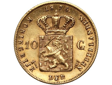 5420. Holandia, Wilhelm III, 10 guldenów 1875 - 2