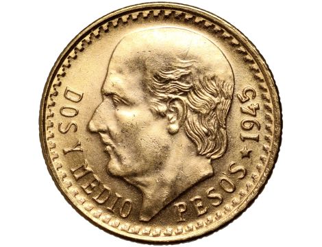 5426. Meksyk, 2,5 peso 1945, Hidalgo