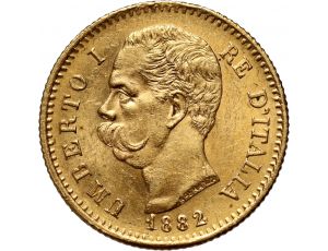 Złota moneta 20 lirów włoskich Umberto I
