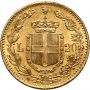 Złota moneta 20 lirów włoskich Umberto I - 3