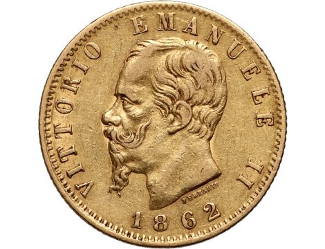 Złota moneta 20 lirów włoskich Wiktor Emanuel II