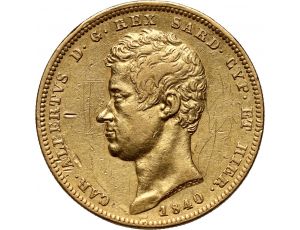 0860. Włochy, Sardynia, Karol Albert, 100 lirów 1840, Genua - rzadki rocznik