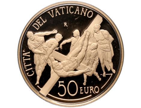 0879. Watykan, 50 euro 2011, Benedykt XVI, Ukrzyżowanie św. Piotra - 3