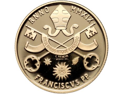 0908. Watykan, zestaw 9 monet euro 2019, Franciszek, Stempel lustrzany - 3