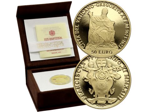 0913. Watykan, 50 euro 2023, 400. rocznica śmierci papieża Grzegorza XV