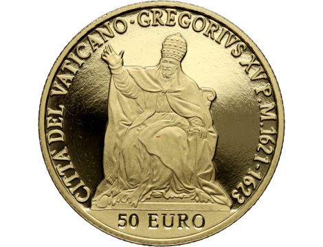 0913. Watykan, 50 euro 2023, 400. rocznica śmierci papieża Grzegorza XV - 2