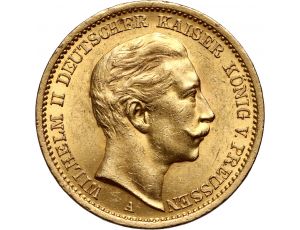 Złota moneta 20 marek niemieckich Wilhelm II