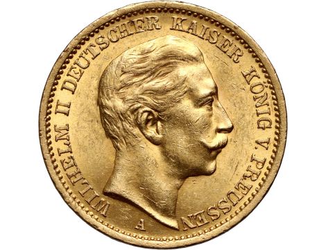 Złota moneta 20 marek niemieckich Wilhelm II