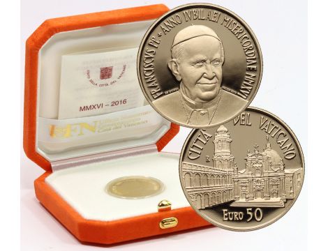 0920. Watykan, 50 euro 2016, Franciszek, Sanktuarium Santa Casa w Loreto