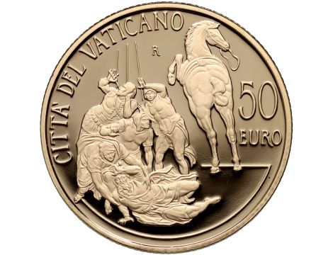 0921. Watykan, 50 euro 2012, Benedykt XVI, Nawrócenie św. Pawła - 2